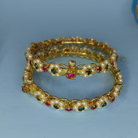 RED/PING MOTI BANGLES