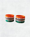 TRI-COLOR SILK THREAD BANGLES