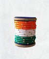 TRI-COLOR SILK THREAD BANGLES