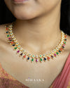 Premium Multicolor Zircon Short Necklace