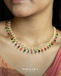 Premium Multicolor Zircon Short Necklace