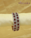 Designer Red AD Modern Bangles