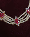 PINK FLOWER CRYSTALS CHINCHPETI NECKLACE