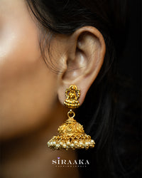 Designer Goddess Jhumka Earrings