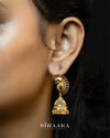 Pink Crystals Jhumka Earing