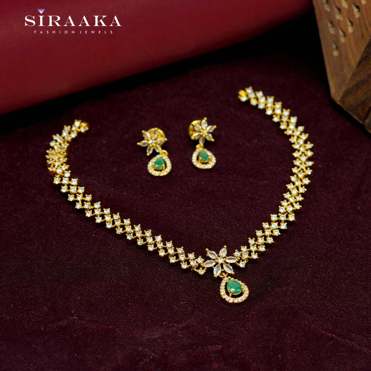 AD/CZ Short Necklace