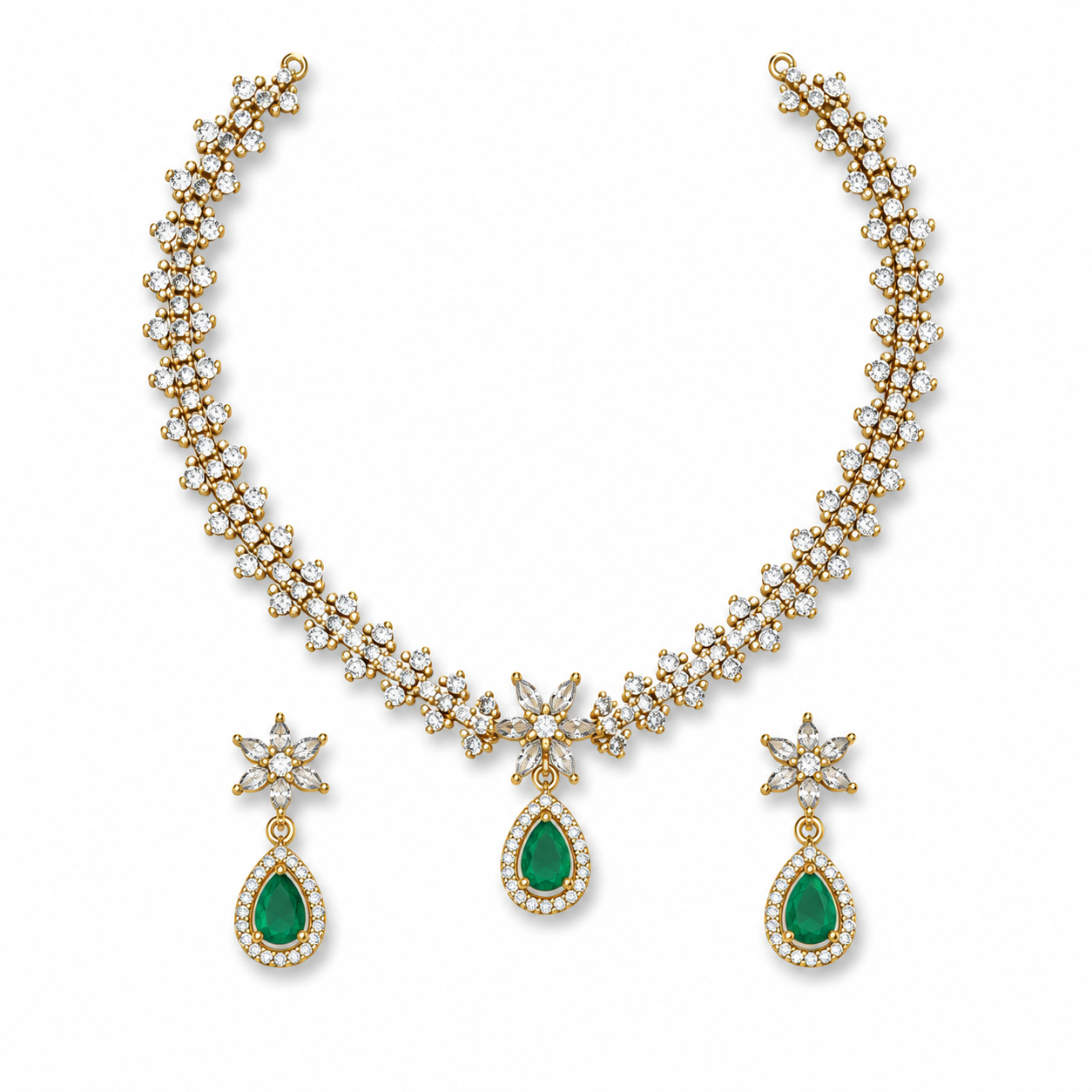 AD/CZ Short Necklace