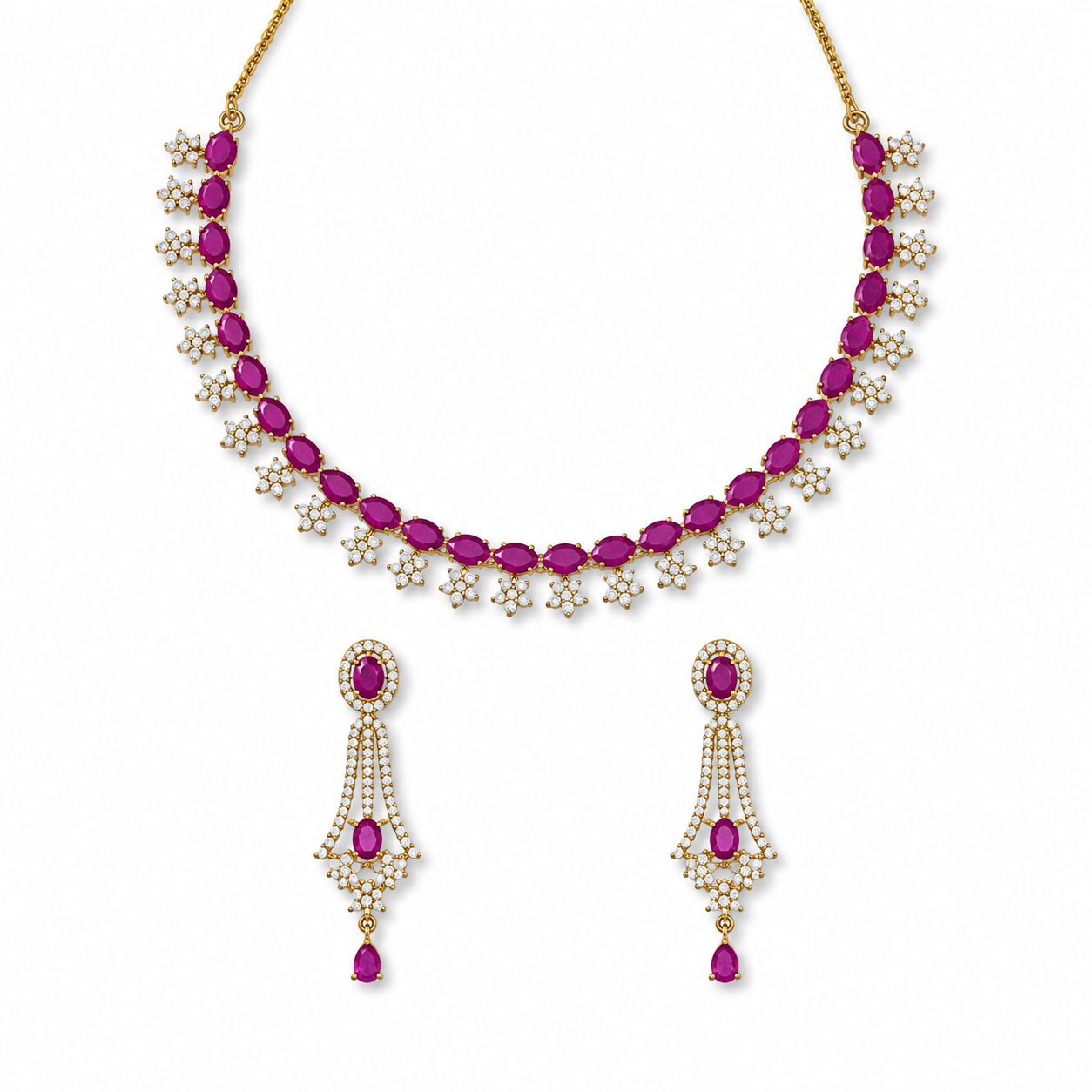 AD/CZ Short Necklace