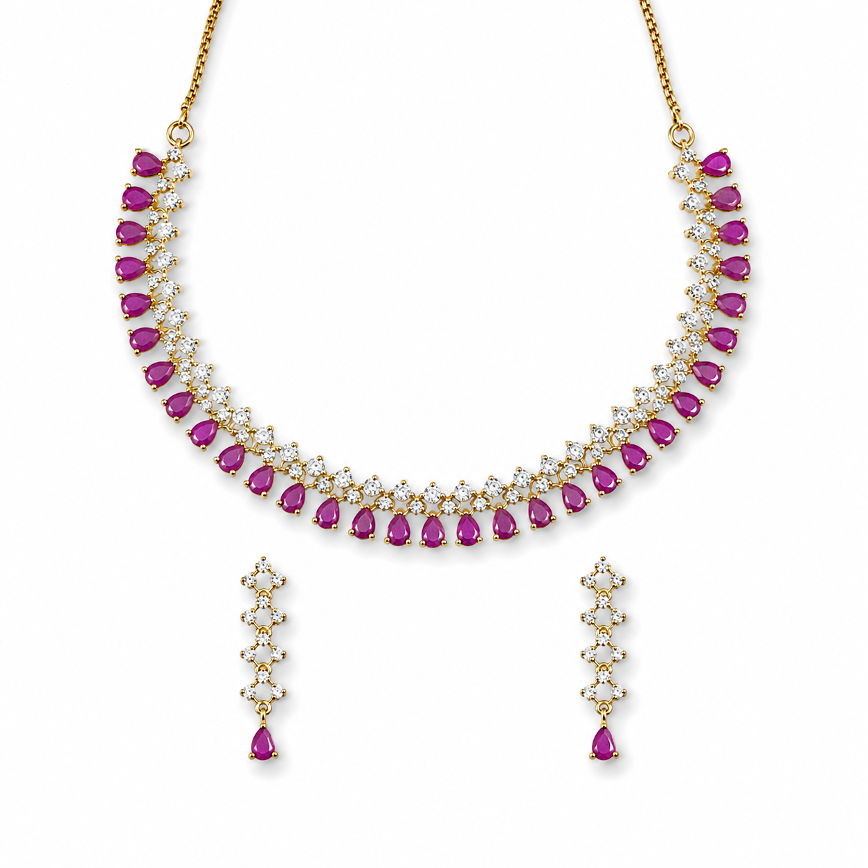 AD/CZ Short Necklace