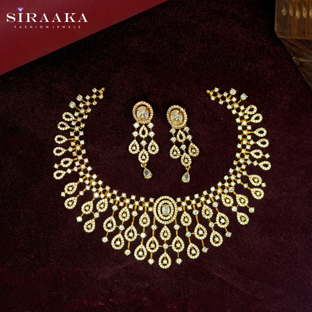 AD/CZ Zircon Short Necklace