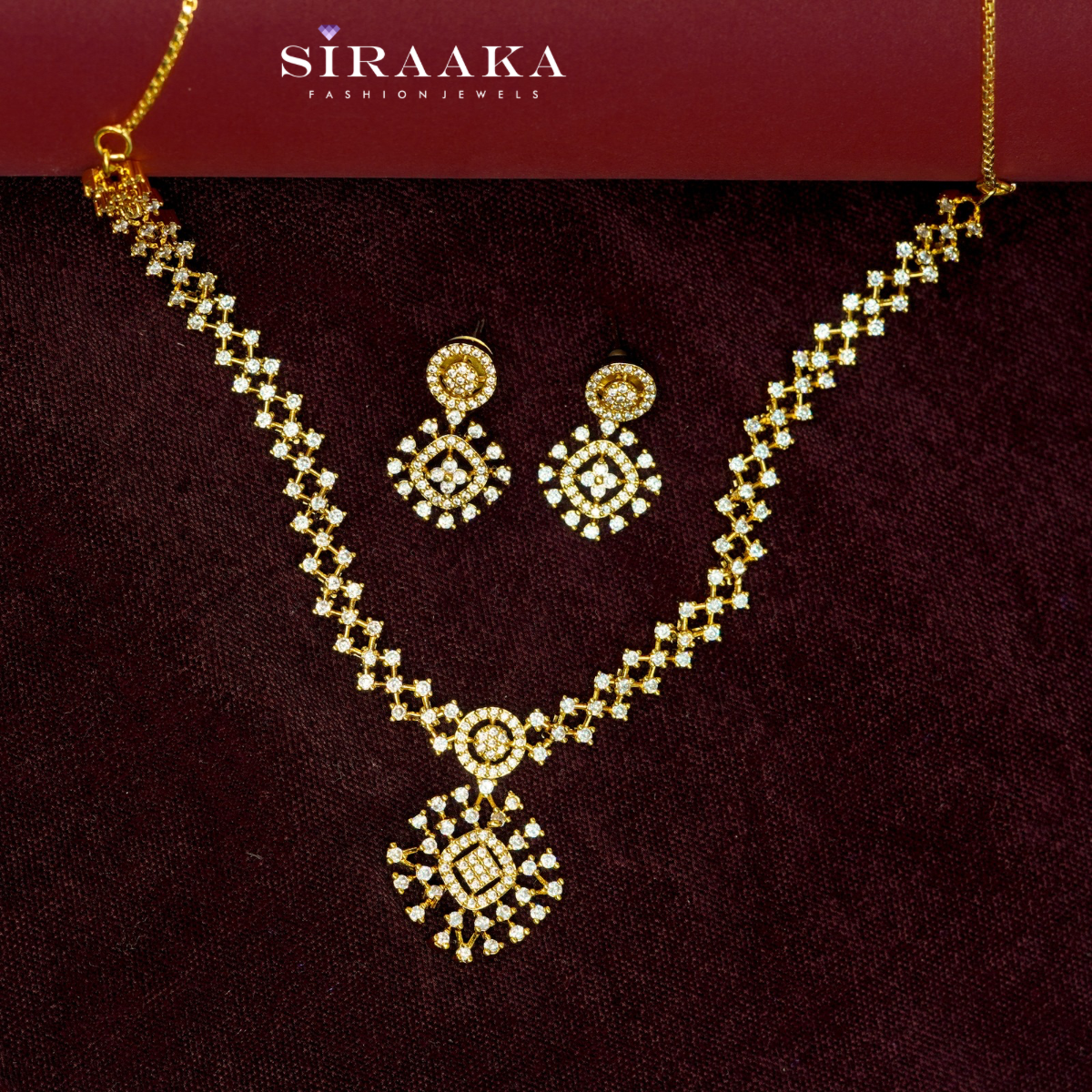 AD/CZ Short Necklace