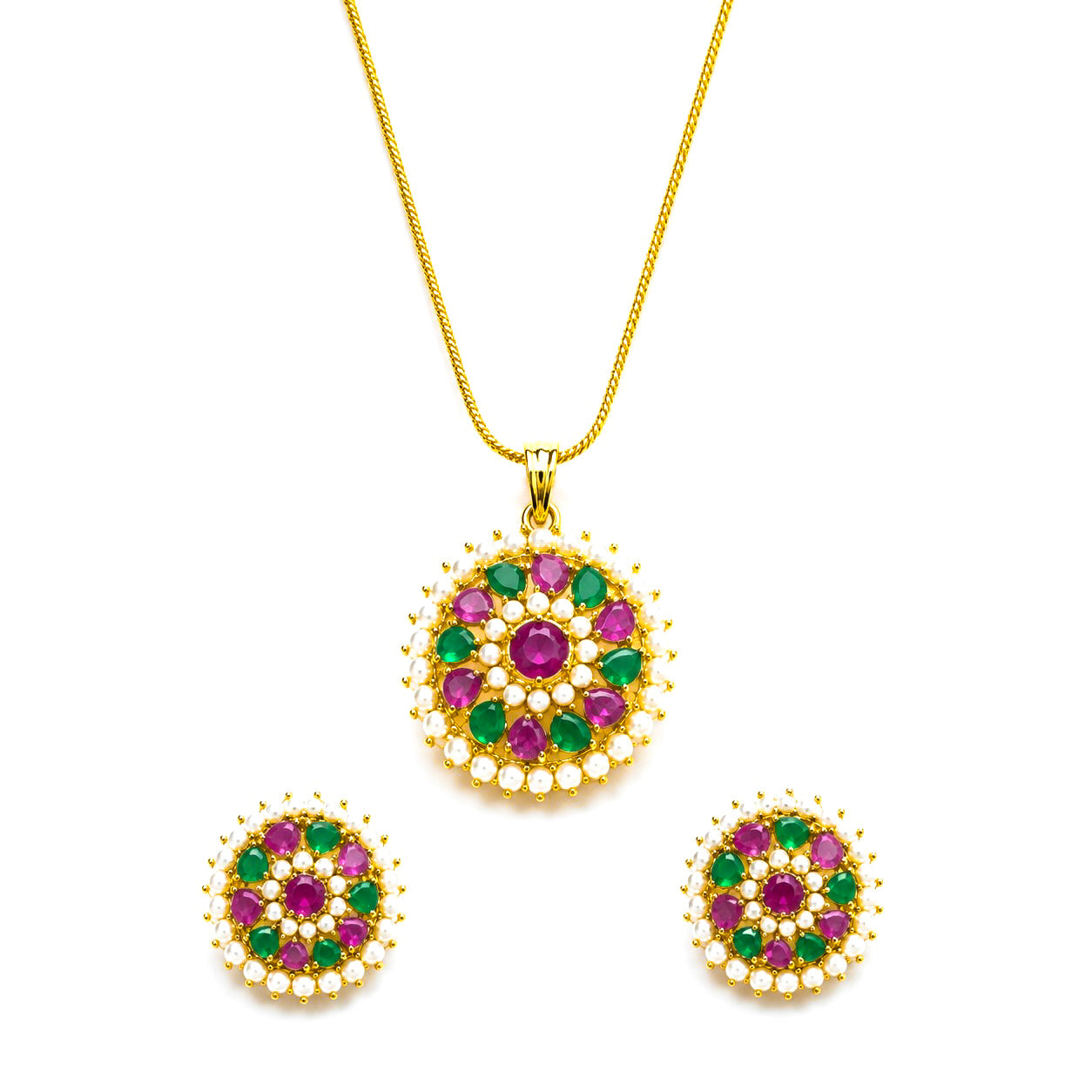 AD/CZ Pendant Set