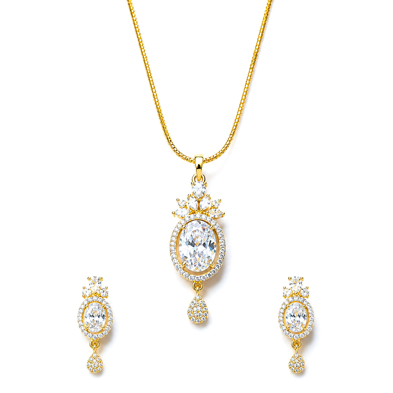 AD/CZ Pendant Set