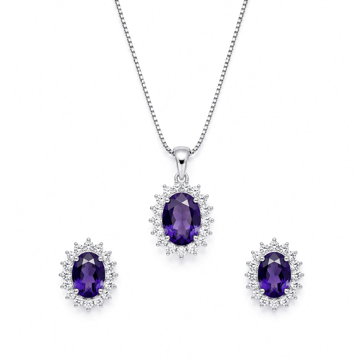 AD/CZ Pendant Set