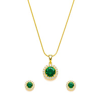 AD/CZ Pendant Set