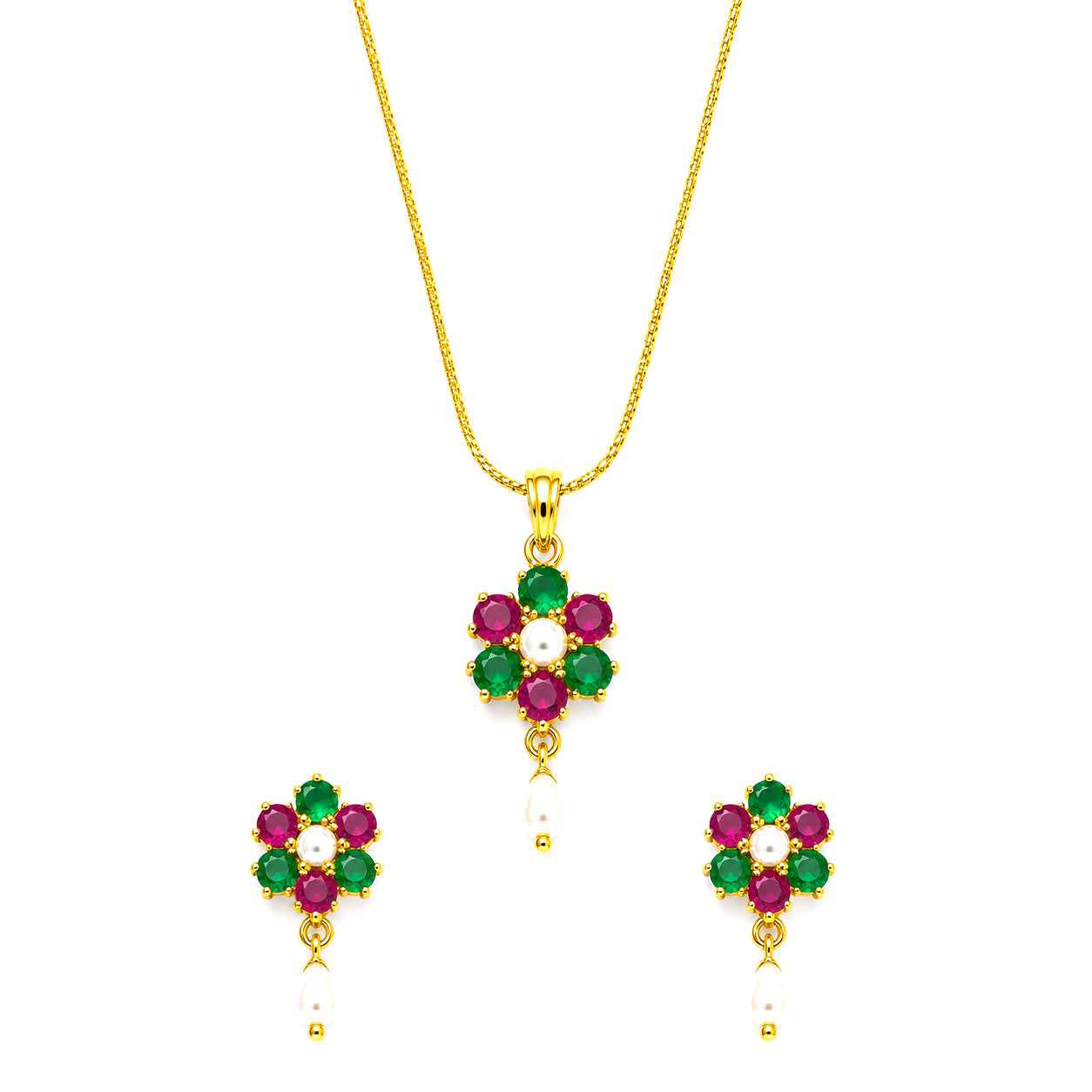 AD/CZ Pendant Set