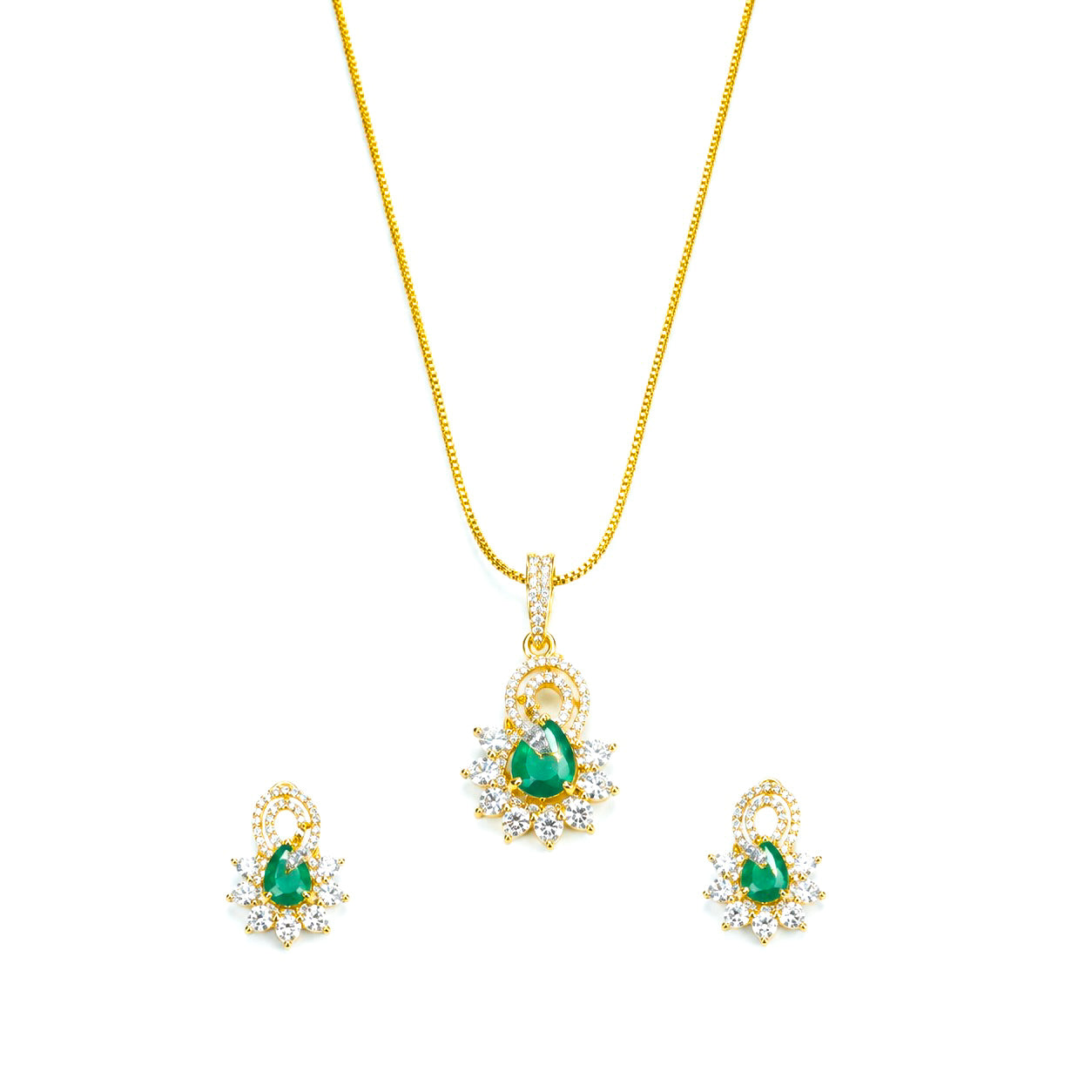 AD/CZ Pendant Set
