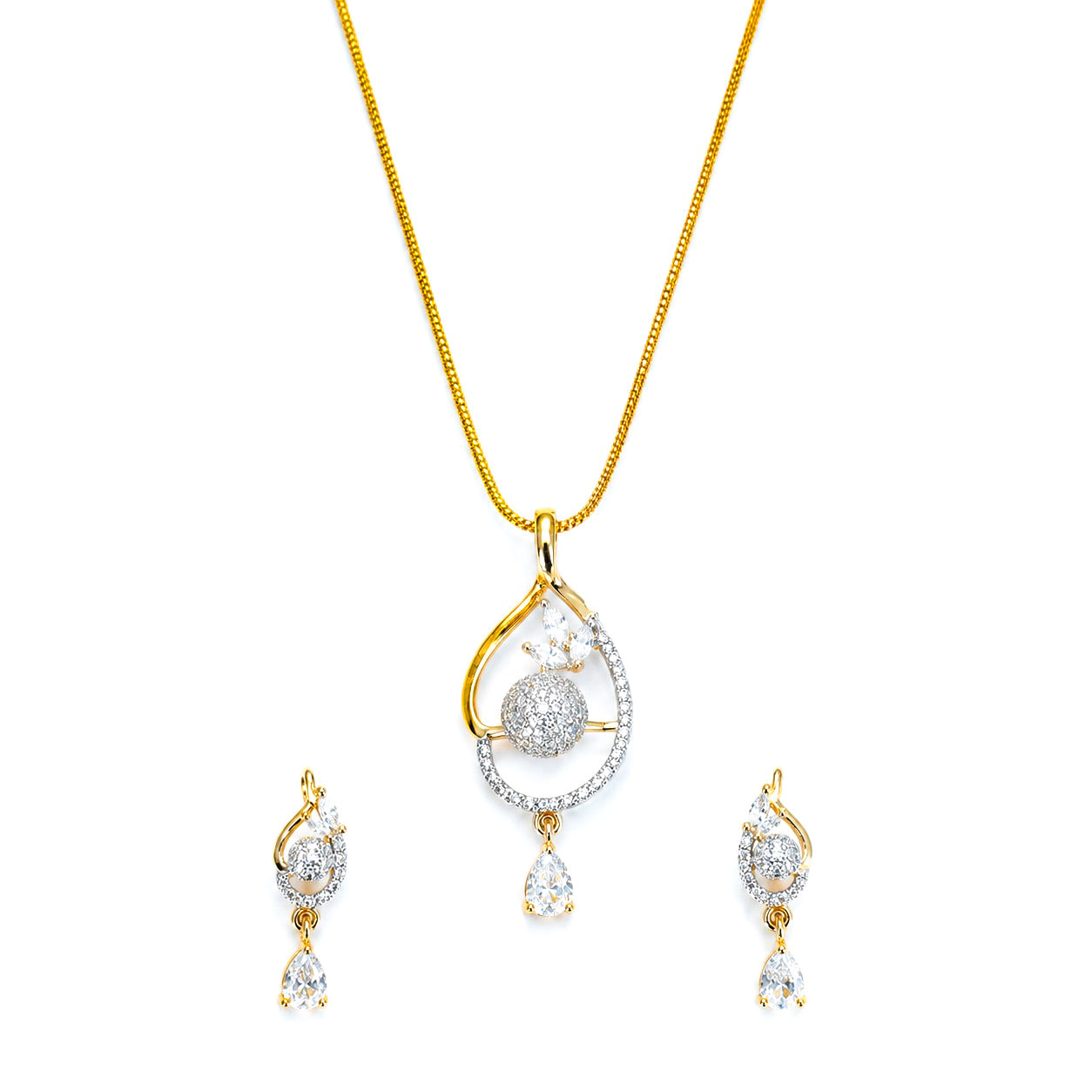 AD/CZ Pendant Set