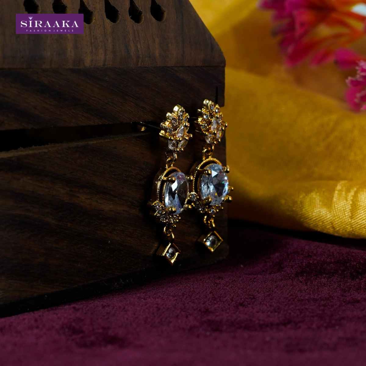 AD/CZ Dangler Earring