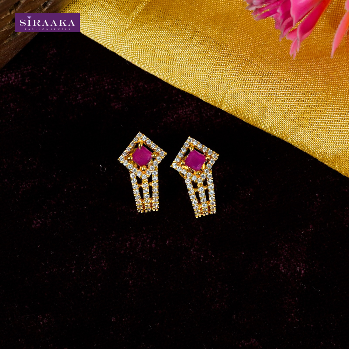 AD/CZ Dangler Earring