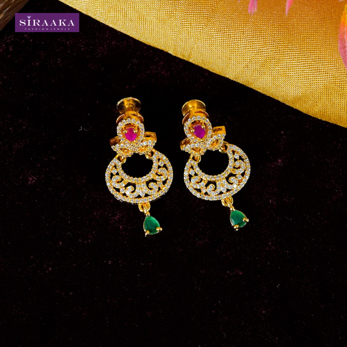 AD/CZ Dangler Earring