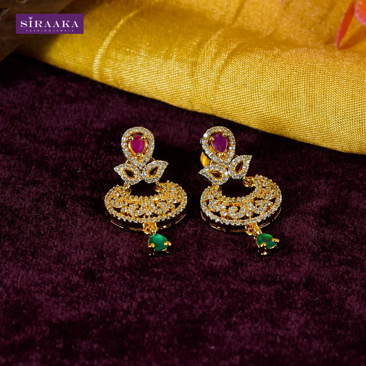 AD/CZ Dangler Earring