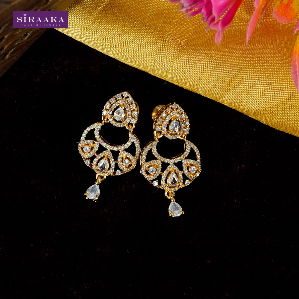 AD/CZ Dangler Earring