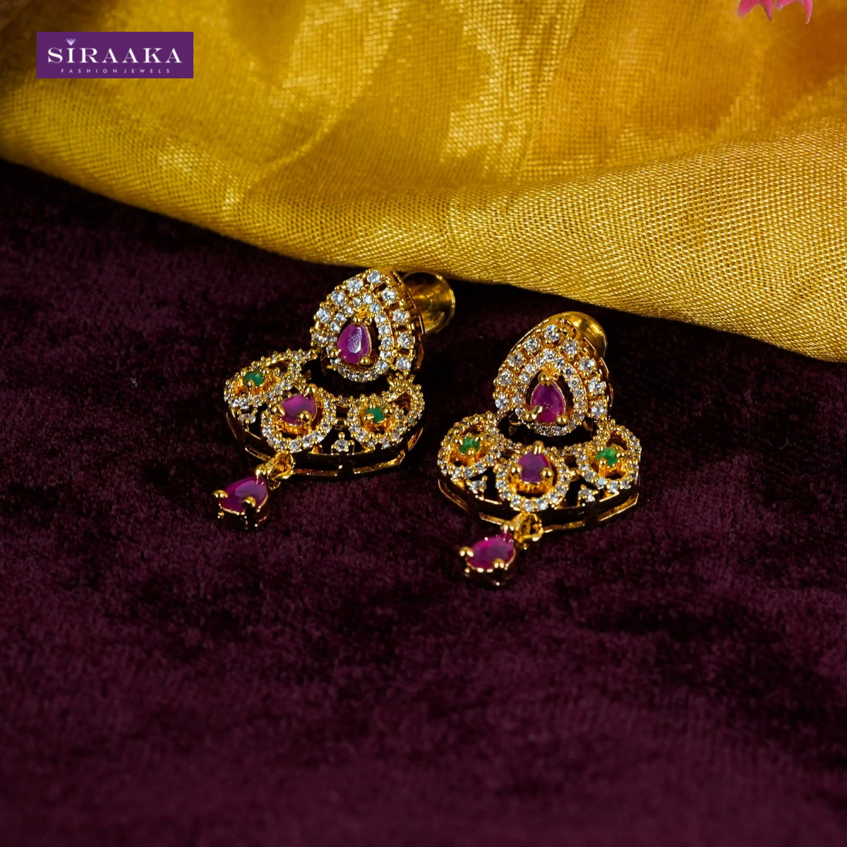 AD/CZ Dangler Earring