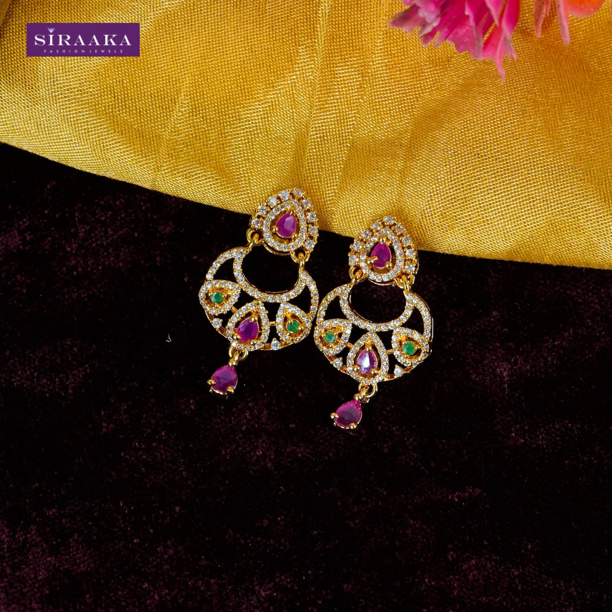 AD/CZ Dangler Earring