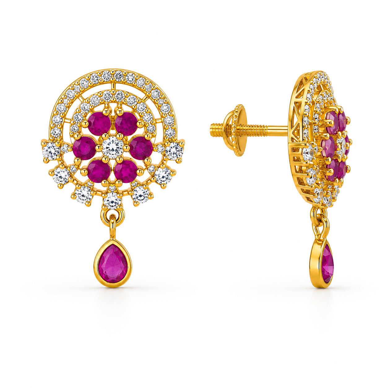 AD/CZ Dangler Earring