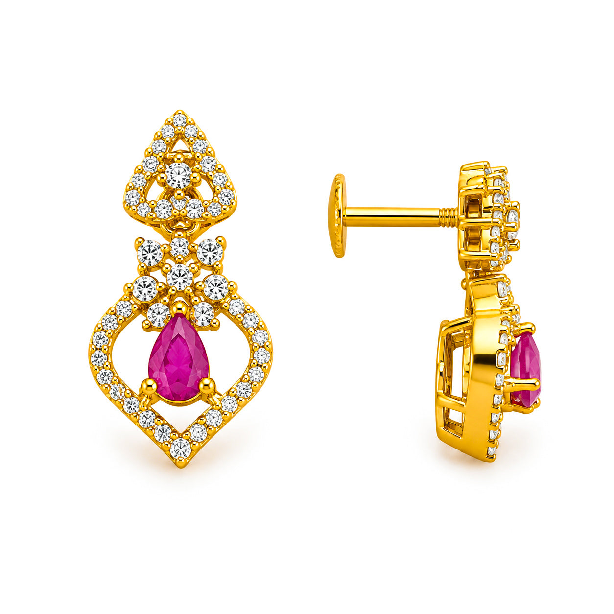 AD/CZ Dangler Earring
