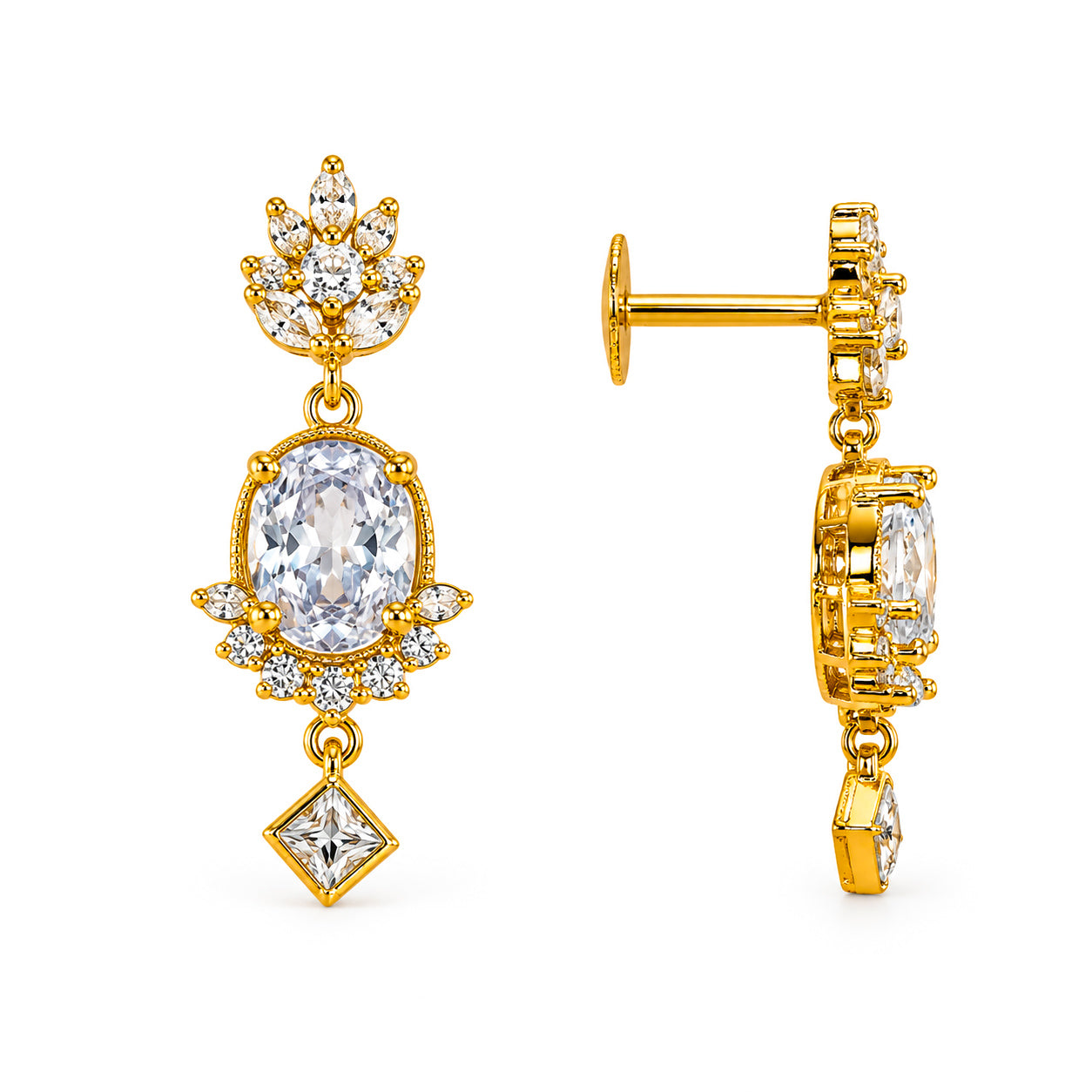 AD/CZ Dangler Earring