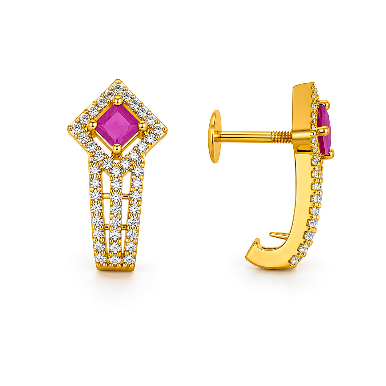 AD/CZ Dangler Earring