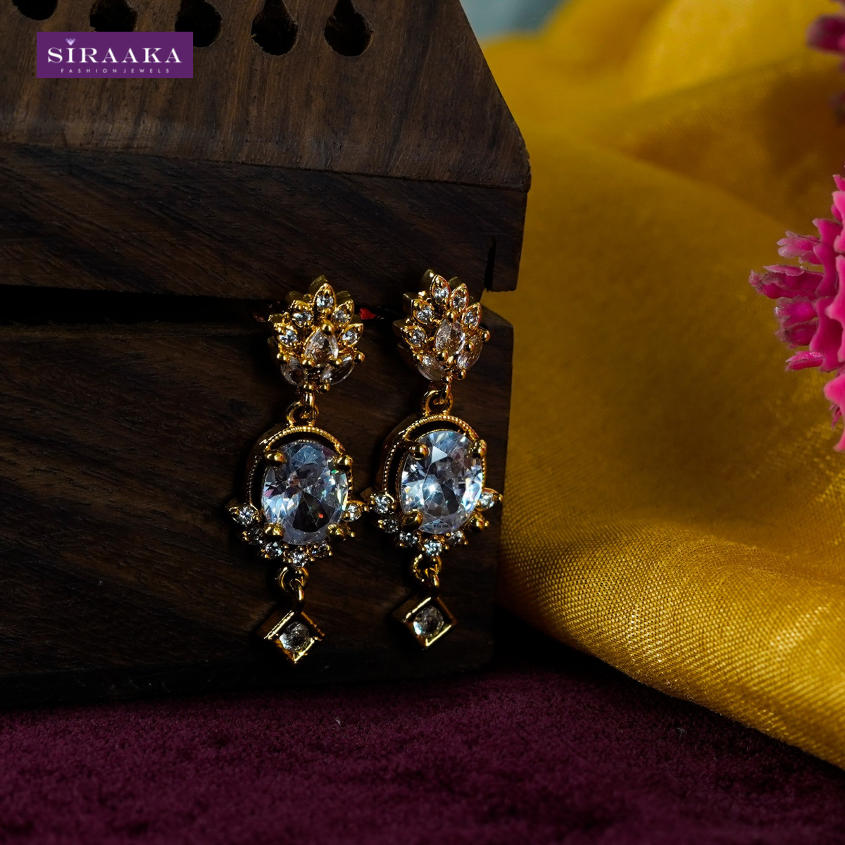 AD/CZ Dangler Earring