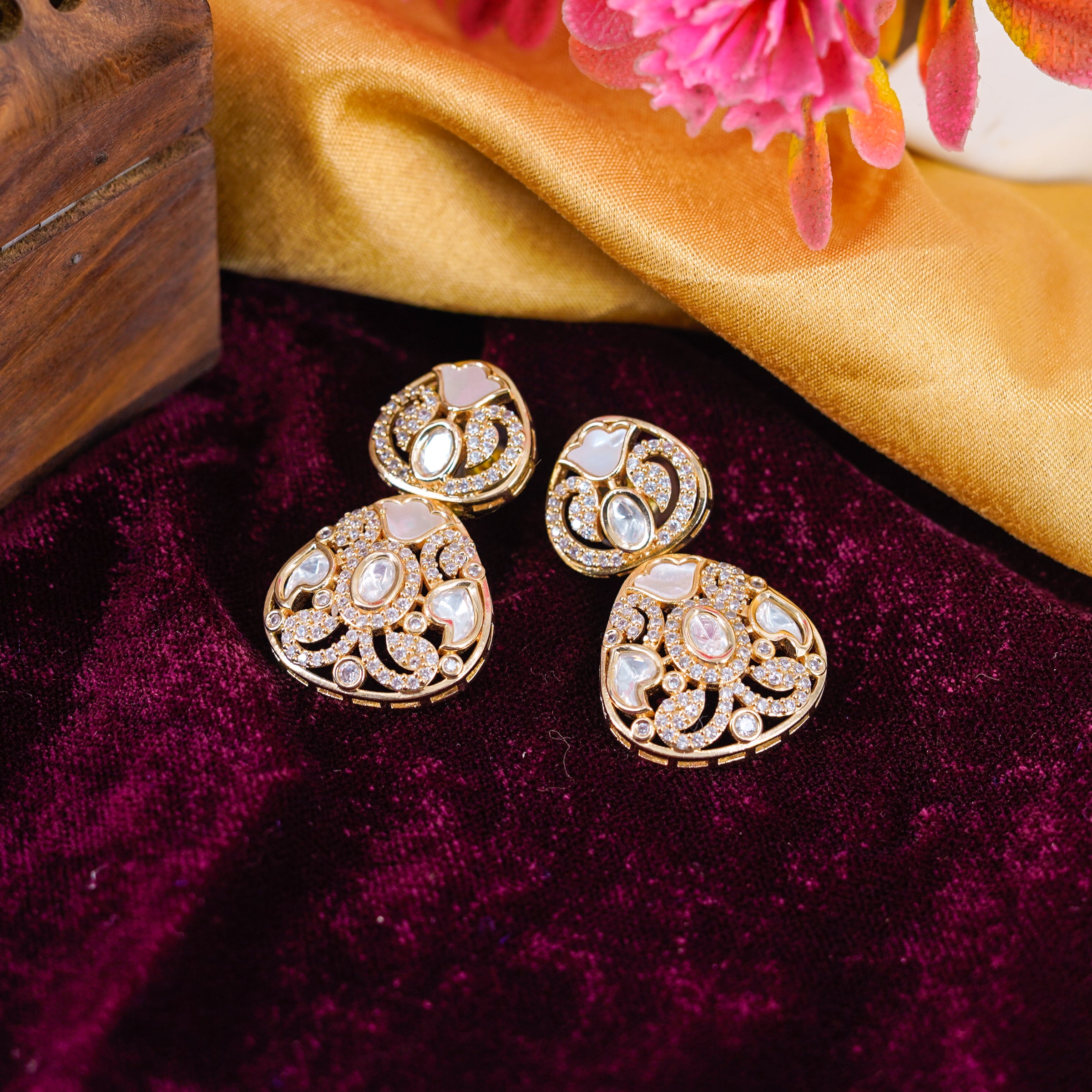 Kundan Dangler Earring