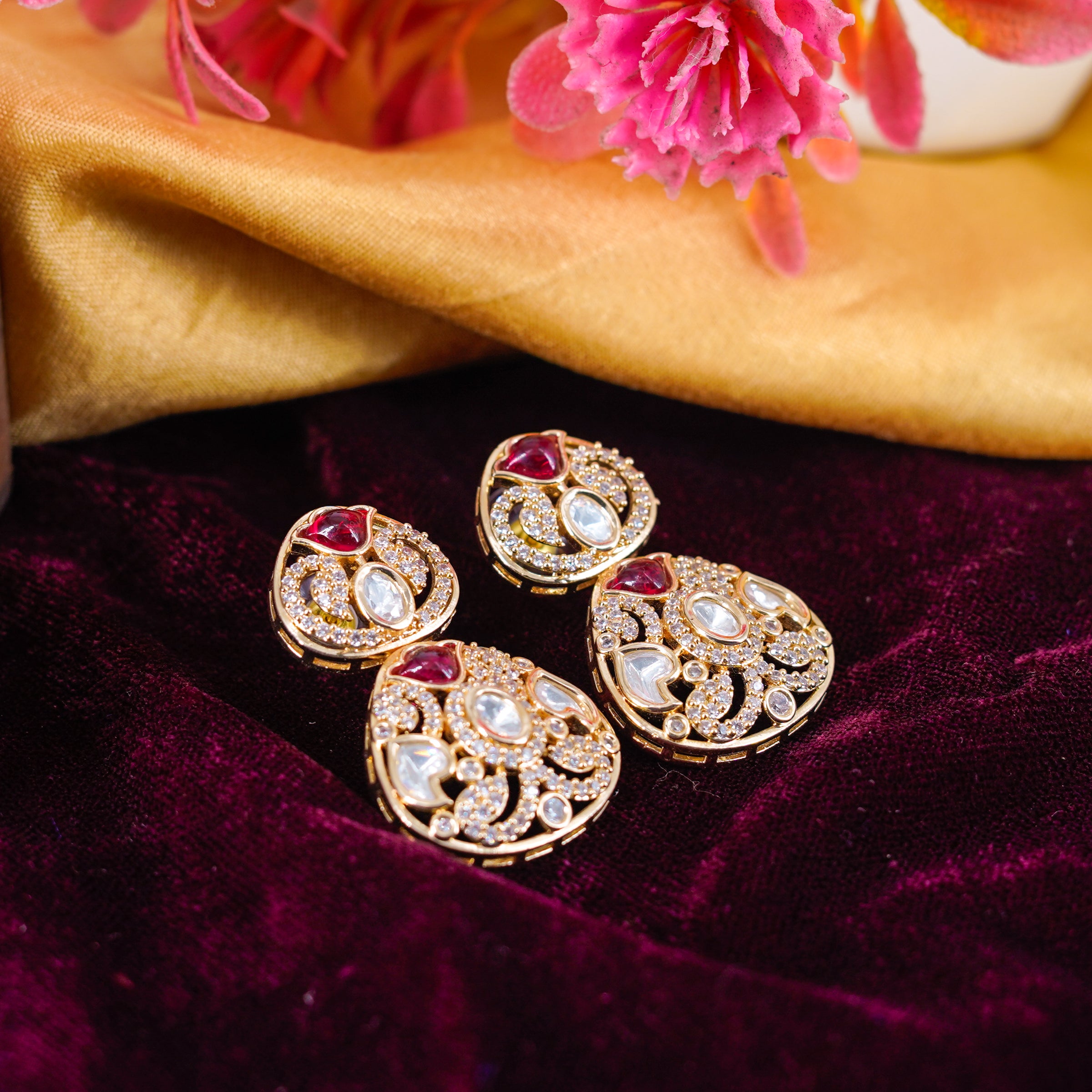 Kundan Dangler Earring