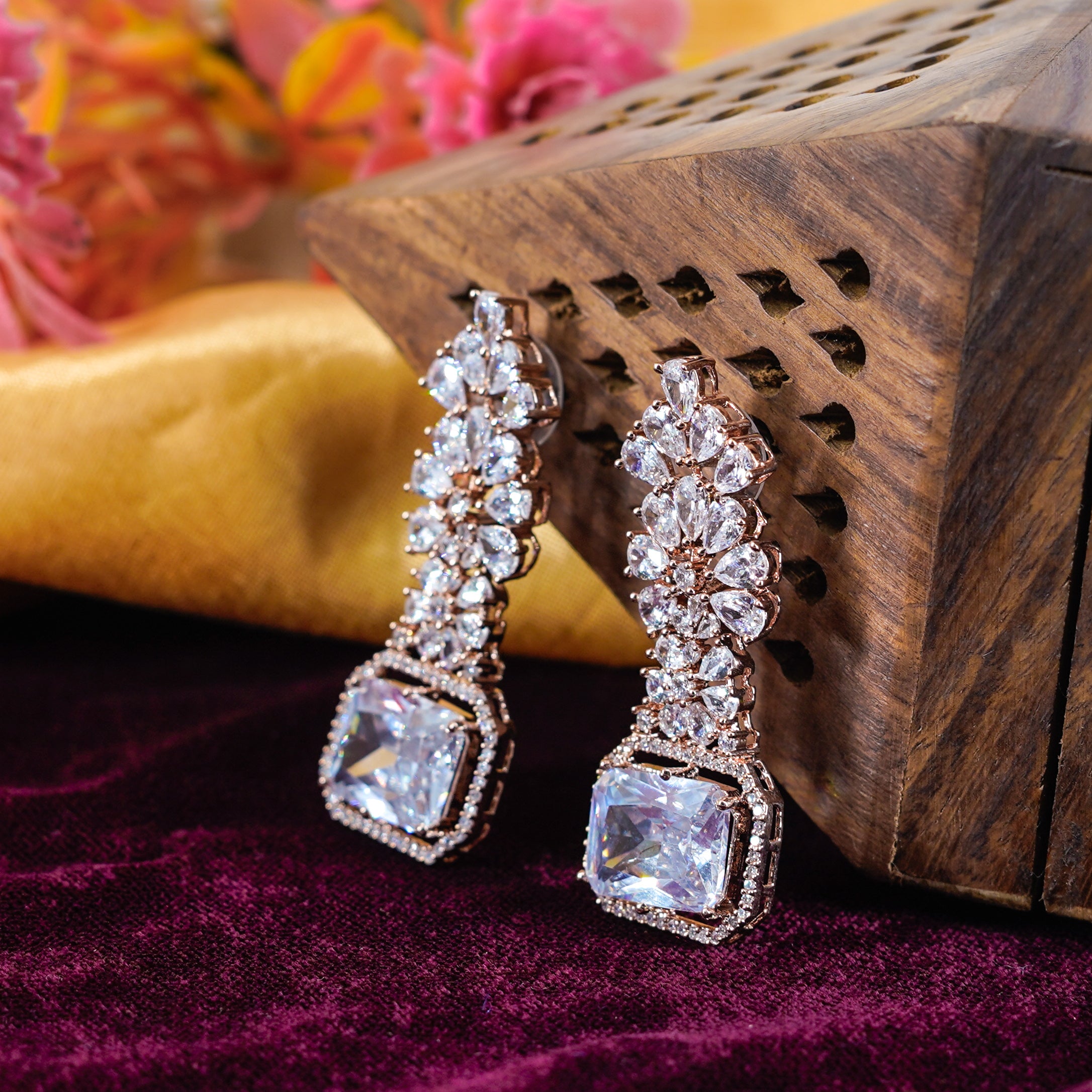 AD/CZ Dangler Earring