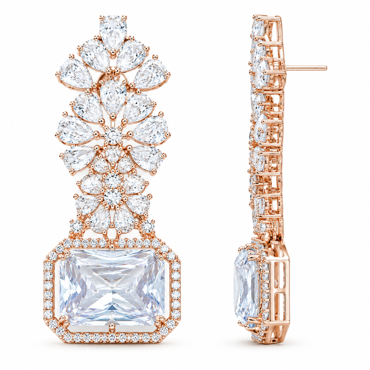 AD/CZ Dangler Earring