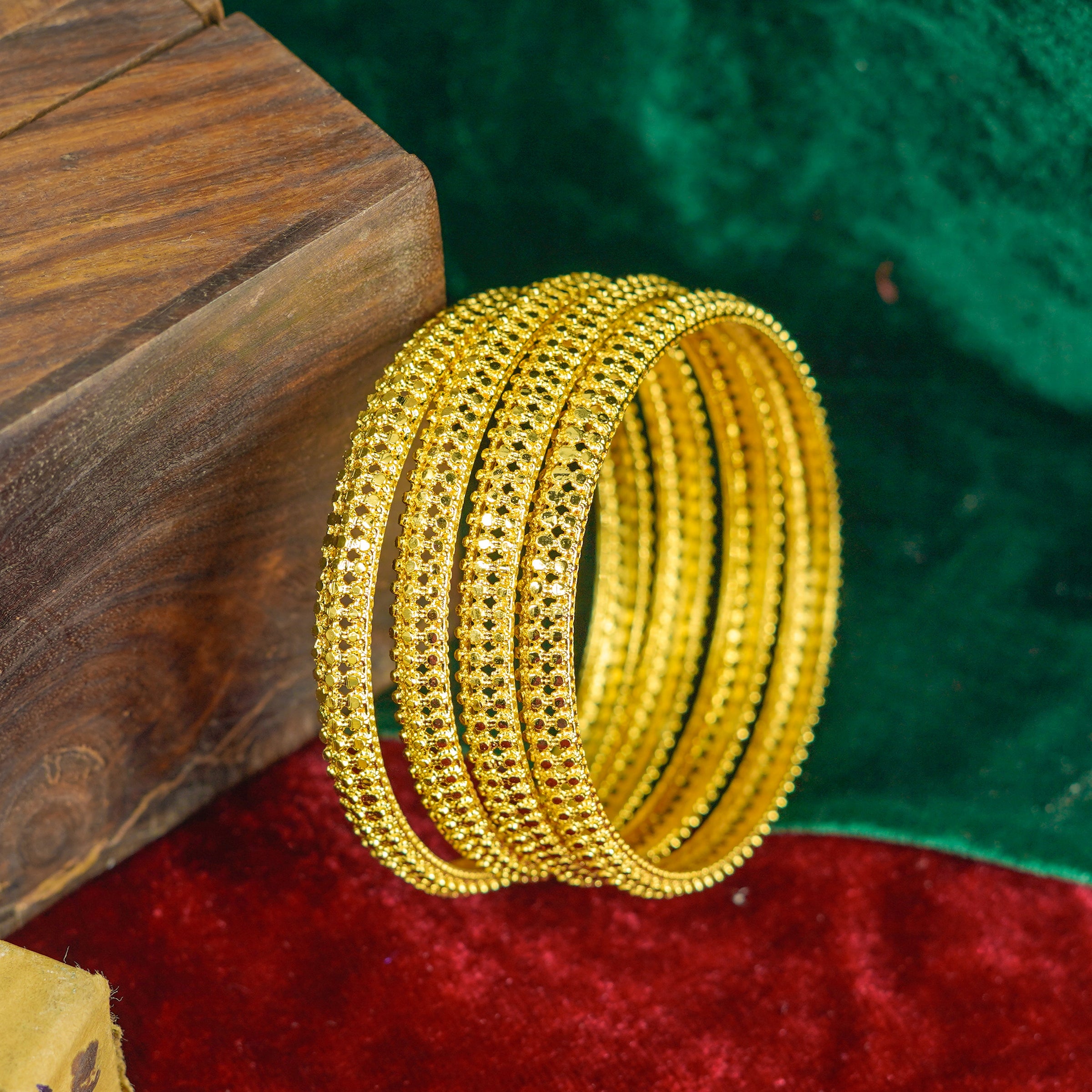 Golden Bangles Set