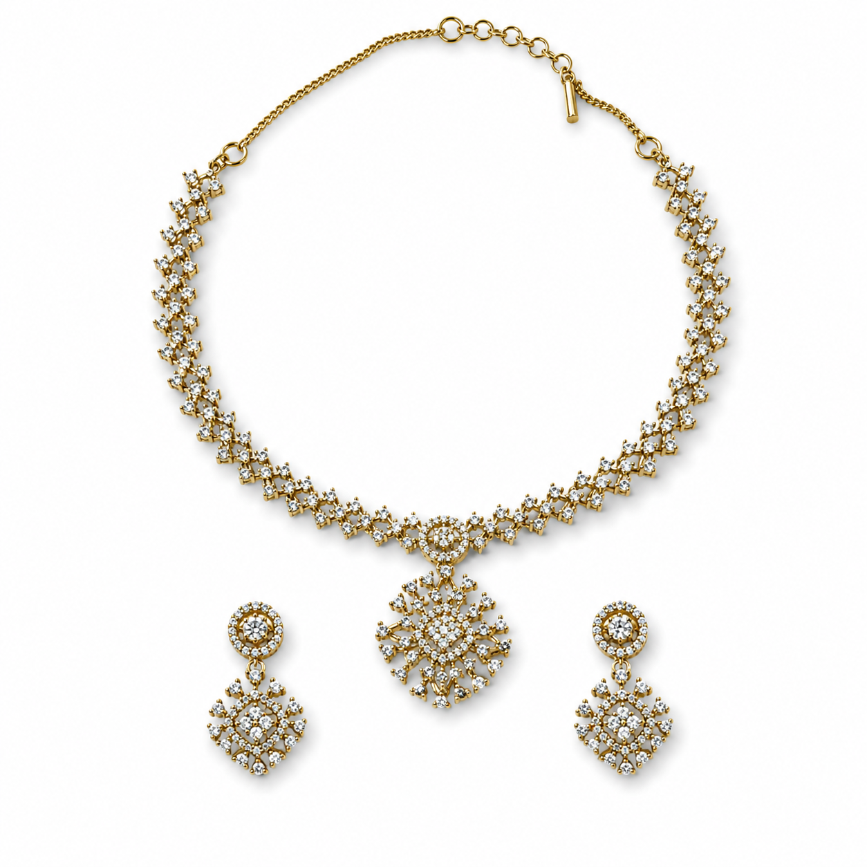 AD/CZ Short Necklace