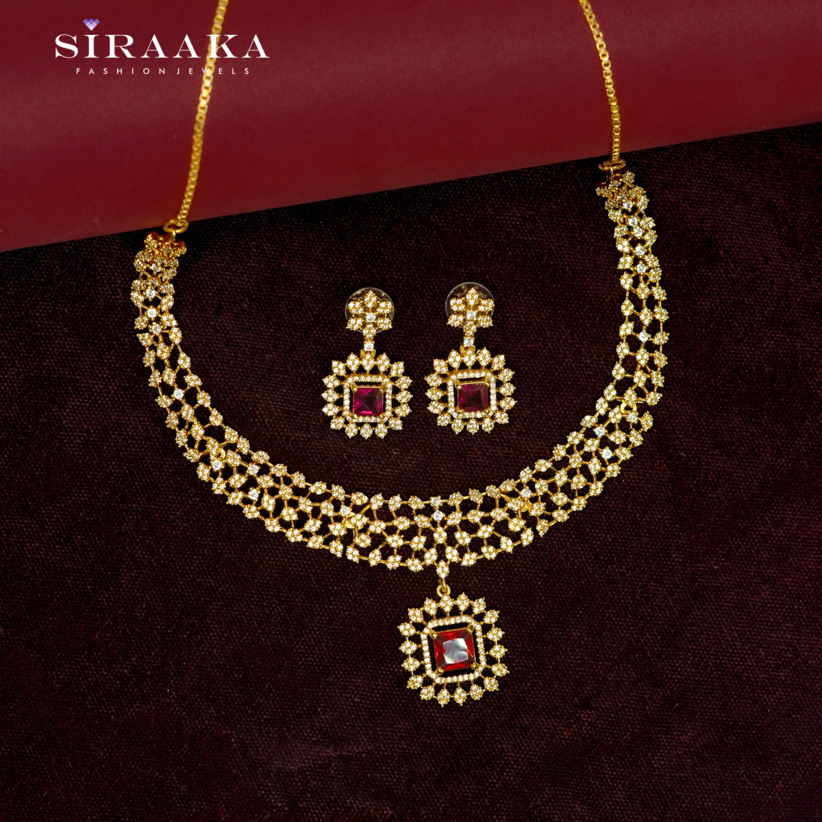 AD/CZ Short Necklace