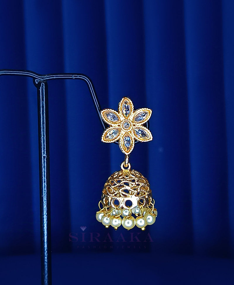 FLOWER JHUMKA EARING