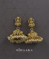 Designer Goddess Jhumka Earrings