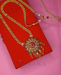 PREMIUM RED CRYSTAL LONG NECKLACE