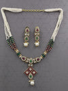 Red/Green Crystals Short Necklace