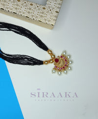 RED STONES MANGALSUTRA NECKLACE