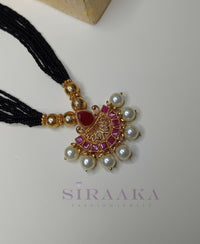 RED STONES MANGALSUTRA NECKLACE