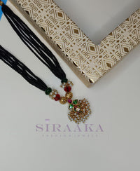 RED/GREEN MOTI MANGALSUTRA NECKLACE