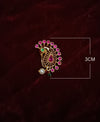 Designer Red Stone Nath Acc