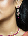 Premium Pink Zircon Short Necklace